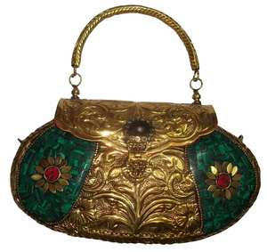 Bolsos de noche de mosaico de metal multicolor exclusivos de diseñador hechos a mano para damas para fiesta y patrón de monedero de boda - Product Image 4