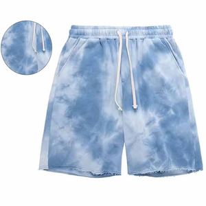 Short délavé à l'acide personnalisable pour homme Short de ville élastique à taille haute avec poche et logo personnalisé pour homme - Product Image 6