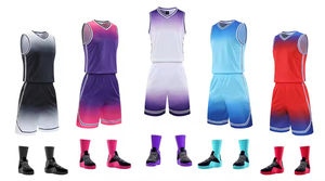 Ensemble d'uniformes d'entraînement de basketball, maillot respirant à séchage rapide, shorts, vente en gros - Product Image 2
