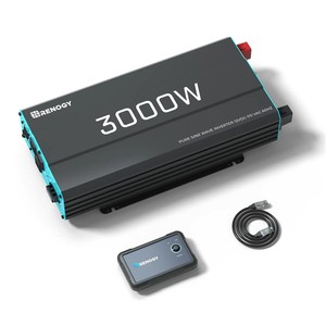 Inversor Renogy de Onda Sinusoidal Pura de 3000W, 120V CA a 240V CA, 4800 Corriente, 99% de Eficiencia - Product Image 5
