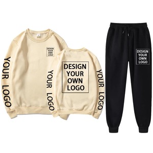 Sudadera deportiva para gimnasio, conjunto de pantalones de chándal con logotipo personalizado para hombre, 2 uds., a prueba de viento, reversible, cuello redondo, pantalones ligeros para correr - Product Image 2