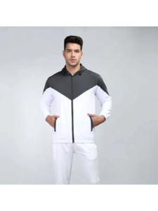 Survêtement de jogging sport zippé pour homme, deux pièces, uni, coupe ajustée, pour fitness, maternité - Product Image 6