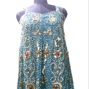 Amazing Boho Embellished Maxi Dress Hand Beaded Bohemian Kaftan Maxi Dress Beaded Evening <b>Gold</b> Embroidered Maxi Embellished Back - Product Image 1