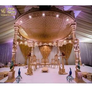 Atractivo Mandap de Madera para Bodas Indias, Diseño Tradicional Asiático, Mandap Real para Bodas Hindúes, Mandap Radhika, EE. UU. - Product Image 1