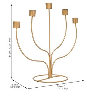 Modern Design Metal in Iron Gold Finishing Candle Holder High Quality Handmade Candlestick Stand for Dinning <b>Table</b> Candle Mold - Product Image 2