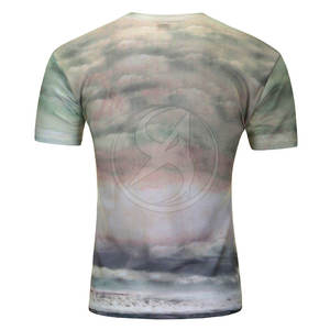 เสื้อยืดพิมพ์ซับลิเมชันสำหรับผู้ชายเสื้อยืดโพลีเอสเตอร์สีทึบพิมพ์ซับลิเมชัน - Product Image 2