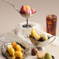 Vente directe usine – Crème glacée aux saveurs de fruits 3D (banane, framboise, pistache, pêche, raisin, fraise, mangue) – Accepte les commandes OEM et ODM