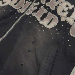 เสื้อฮู้ดผู้ชายสไตล์วินเทจผ้าเกล็ดปลามีซิปแบบรูดซิป - Product Image 5