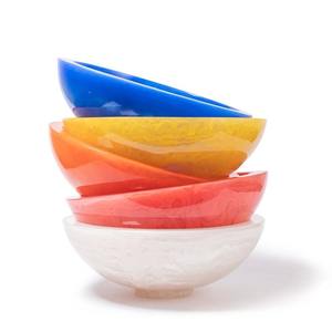 Cuencos de fruta y ensalada de resina de gran tamaño redondos y elegantes modernos de calidad superior con cuencos de servicio hechos a mano de alta calidad en multicolor - Product Image 5