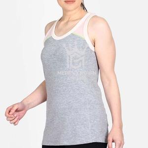 Camiseta sin mangas más vendida para mujer, ropa deportiva para gimnasio, camiseta sin mangas de verano a la moda personalizada para mujer con su logotipo e impresión, servicio OEM - Product Image 3