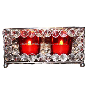 Bougeoir Design en cristal simple, décor en argent, autre support de bougie brillante pour l'intérieur et l'extérieur - Product Image 5