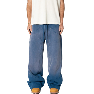 Comprar pantalones de chándal holgados de pierna recta de gran tamaño con logotipo personalizado lavado ácido pantalones de chándal acampanados de peso pesado 2026 - Product Image 1