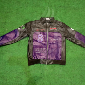 Wholesale Price Customized New Arrival High Quality Vintage Design Streetwear Stand Collar Unisex Casual <b>Patchwork</b> Embroidery - Product Image 1