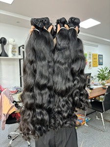 2024 Venta caliente doble dibujado extensiones de cabello virgen vietnamita Paquetes de ondas naturales crudas - Product Image 3