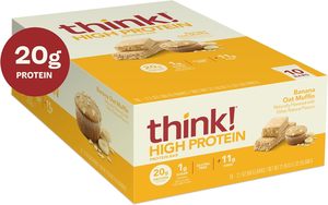 <b>think</b>! Protein Bars, High Protein Snacks, Gluten Free, High Fiber, Banana Oat Muffin, 10 Count - Product Image 3