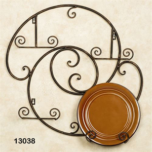 Porte-vaisselle mural en fer forgé - Product Image 4