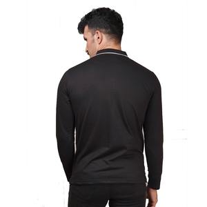 Polo à la mode pour hommes à manches longues chemise de golf de haute qualité léger noir polo classique pour hommes en Stock - Product Image 2
