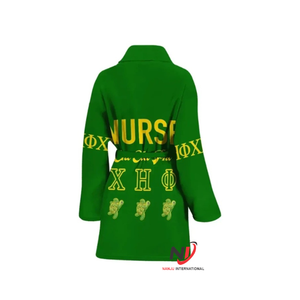 Personalizado griego Chi Phi Eta alta calidad bordado hermandad ropa bordada mujeres Letterman albornoces griego - Product Image 5