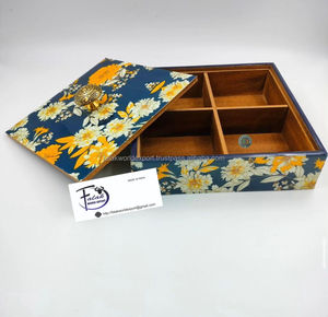Premium <b>Wooden</b> Dry Fruit Box & Kitchen Spice Storage Organizer <b>with</b> <b>Lid</b> Dry Fruit <b>Boxes</b> from Falak World Export - Product Image 2