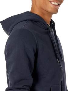 Sudaderas con capucha extragrandes para hombre, logotipo personalizado, elementos esenciales informales con cremallera, algodón 100% de alta calidad para entrenamiento de invierno - Product Image 2