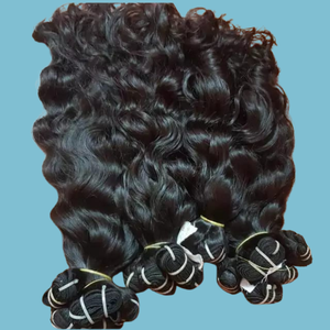 ผมต่อจากผมมนุษย์บริสุทธิ์100% ไม่ผ่านการทำสารเคมีสำหรับต่อผมหยิกเป็นลอนแบบอินเดีย - Product Image 6