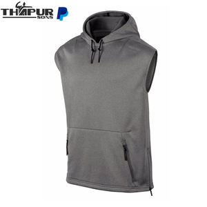 เสื้อฮู้ดผู้ชายผ้าฟลีซผ้าฝ้าย100% พิมพ์ลายดิจิตอลสำหรับเล่นกีฬาฟิตเนสวิ่งฤดูร้อนป้องกันการหดตัวไซส์ XS โลโก้ออกแบบได้ตามต้องการ - Product Image 3