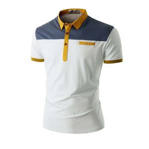 Tendance estivale Vêtements de sport pour hommes Polo à manches courtes Premium Looks pour hommes/Polo en or Polo de travail à panneaux pour hommes - Product Image 1