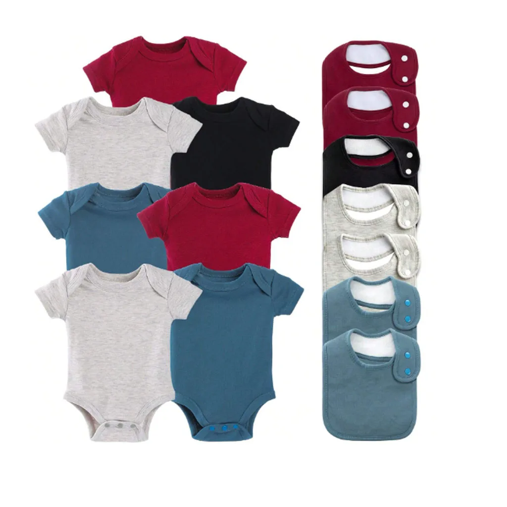 All'ingrosso abbigliamento bebè 100% cotone personalizzato pagliaccetto per bebè per bambini set tutine per vestiti da neonato