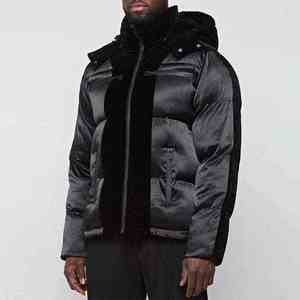 Chaqueta de Invierno Acolchada con Capucha para Hombre, Personalizada, Impermeable, Cortavientos y Transpirable, con Logotipo Frontal - Product Image 6