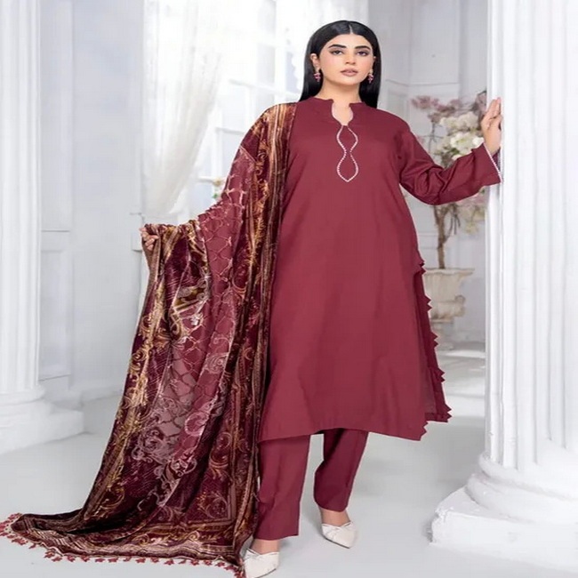 wool dresses for winter in pakistan Riaz Arts India Salwar Kameez Clothing Wear Ladies Export Quality Zari Fabric Latest Designs Efsteb Midi Dresses for worktrip This Custom Stitched White Size:XX-small