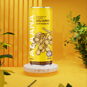 Kombucha เครื่องดื่มเพื่อสุขภาพไร้แอลกอฮอล์จากผู้ผลิตเวียดนามผลไม้และขิง - Product Image 6