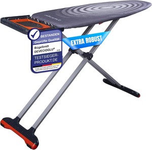 Planche à repasser pliable robuste, réglable en hauteur, portable, avec support pour fer à repasser, pour la maison, l'hôtel, la blanchisserie - Product Image 1