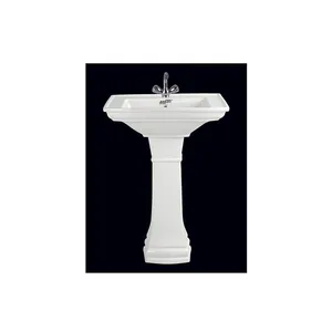Bulk Distributor Selling Top Quality Designer White Ceramic Wash Basin with Pedestal from Genuine Supplier & Exporter