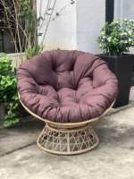 Chaise pivotante en poly rotin au design moderne avec coussin Livraison rapide Balançoire de jardin pour mobilier d'extérieur pour balançoires de patio
