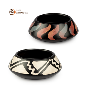 Meilleur 100% péruvien argile bois graine décoration fait à la main rond cône Palo Santo titulaire par talentueux artisans péruviens vient boîtes - Product Image 6