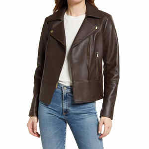 2025 Classic New Design High Quality Ladies <b>Women</b> Leather <b>Jacket</b> Casual Adult Wear for Winter - Product Image 1