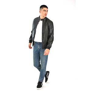 Chaqueta de Motociclista de Cuero para Hombre, Marca Personalizada 2025, Estilo Bomber, Cuello Camisero, Impermeable, Anti-UV, Alta Calidad, en Oferta - Product Image 4