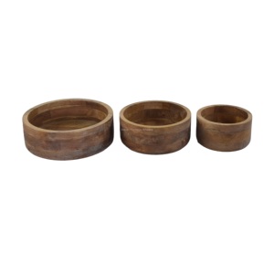 Juego de Tazones Apilables de Madera Estilo Americano Hechos a Mano IHA IHAT259 S/3, Diseño Simple, Utensilios de Cocina Multiusos para Ensaladas y Frutas, Más Vendidos - Product Image 1