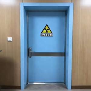 Porte coulissante anti-rayonnement en acier inoxydable, finition moderne, bien scellée, pour salles d'imagerie médicale et salles d'opération des hôpitaux - Product Image 1