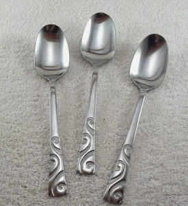 Meilleures ventes de couverts en acier inoxydable avec poignée métallique et cuillère à café couverts de restauration décoratifs argentés - Product Image 1