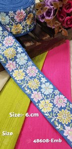 แถบปักลายดอกไม้ขนาด1.5นิ้วใช้สำหรับขายรองเท้าได้มากกว่าสิบสี - Product Image 4