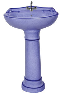 Lavabos sur pied de luxe Lavabos ronds Lavabos de salle de bain en céramique avec socle - Product Image 2