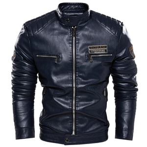Vêtements d'extérieur pour hommes, veste de moto en cuir, marque tendance, nouveaux vêtements pour hommes, veste en cuir à la mode pour hommes, vestes décontractées Streetwear - Product Image 3