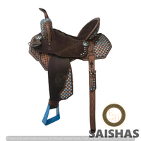 Selle de Rodeo Western en Cuir Véritable Haut de Gamme Faite à la Main Personnalisable Légère et Confortable pour Barrel Racing