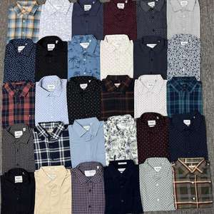 Camisas Casuales de Manga Corta con Cuello en V para Hombre, 100% Algodón, Antiarrugas, Transpirables, Ecológicas, con un Solo Botón, Tejido Dobby, 180g, Verano - Product Image 1