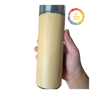 ถ้วยไม้ไผ่ธรรมชาติ100% พร้อมที่จับ | แก้วเป็นมิตรกับสิ่งแวดล้อมอย่างยั่งยืน | น้ำหนักเบาและทนทานสำหรับชากาแฟหรือสมูทตี้ - Product Image 3