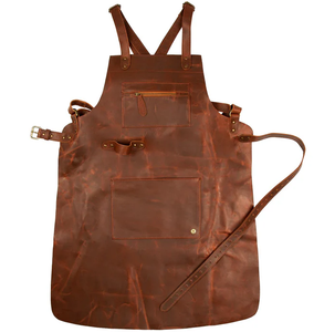 ผ้ากันเปื้อนแขนกุดหนังวัวสำหรับผู้ชายทนทานทนทานซักได้ใช้ซ้ำได้ - Product Image 6