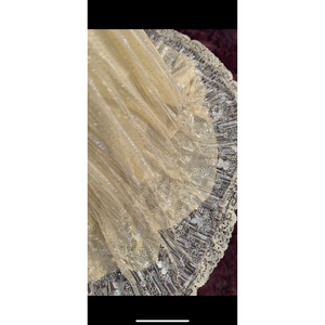 Elegante Vestido de Novia Nikkah Talla Grande, Corte A, con Bordado de Cristales y Pedrería, Estilo Moderno, Largo hasta el Suelo - Product Image 3