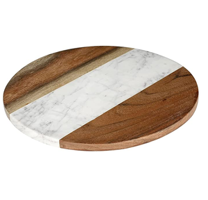 Accessoire de table ronde bois et marbre paresseux Susan bonne qualité accessoires de fêtes d'anniversaire meilleur produit de conception - Product Image 2