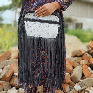 กระเป๋าสะพายข้างหนังแท้สำหรับผมหนังแท้คุณภาพสูงคุณภาพระดับพรีเมียมกระเป๋าสะพายไหล่แบบโบฮีเมียนหนังแท้สไตล์ตะวันตก - Product Image 1